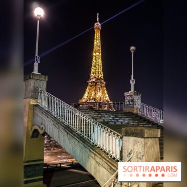 Visuel Paris Tour Eiffel pont nuit