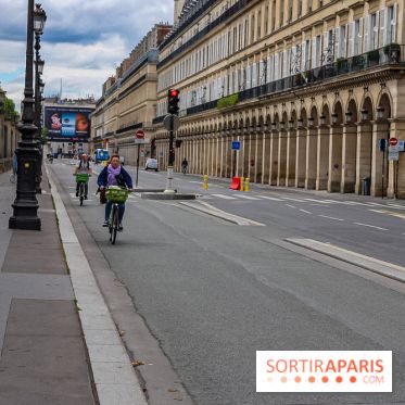 Visuel Paris rue de Rivoli vélo
