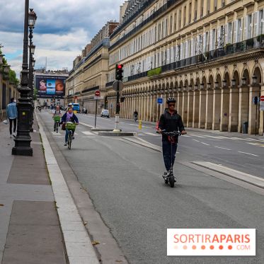 Visuel Paris rue de Rivoli trotinette