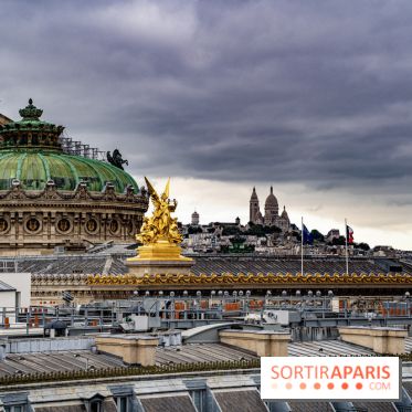 Visuel Paris Opéra Montmartre ciel gris