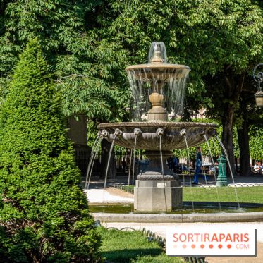 Visuel Paris parc Place des Vosges fontaine