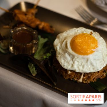 Djakarta-Bali : nasi goreng special (riz sauté à l'indonésienne et saté ayam)