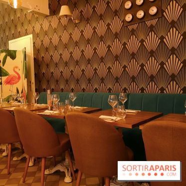 Madame Claude - Restaurant Paris 15ème - Un joli papier peint art-déco