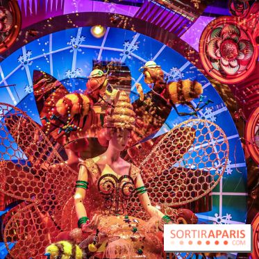 Vitrines et sapin de Noël au Galeries Lafayettes 2019 avec Virginie Efira - photos 