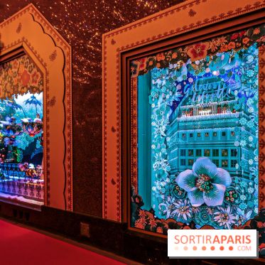 Vitrines et sapin de Noël au Galeries Lafayettes 2019 avec Virginie Efira - photos 