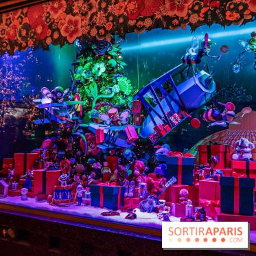 Vitrines et sapin de Noël au Galeries Lafayettes 2019 avec Virginie Efira - photos 