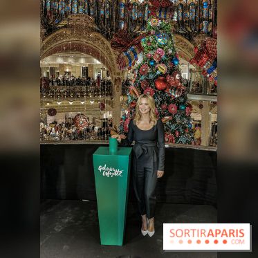 Vitrines et sapin de Noël au Galeries Lafayettes 2019 avec Virginie Efira - photos 