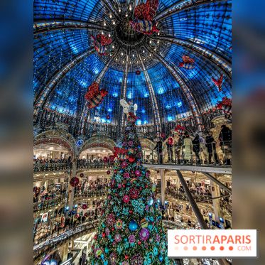 Vitrines et sapin de Noël au Galeries Lafayettes 2019 avec Virginie Efira - photos 