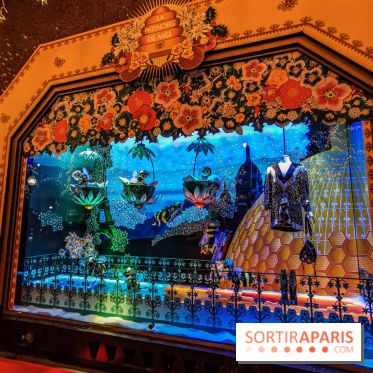 Vitrines et sapin de Noël au Galeries Lafayettes 2019 avec Virginie Efira - photos 