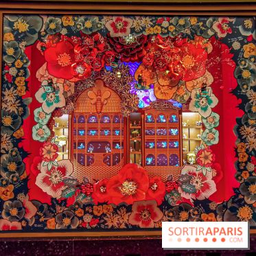 Vitrines et sapin de Noël au Galeries Lafayettes 2019 avec Virginie Efira - photos 