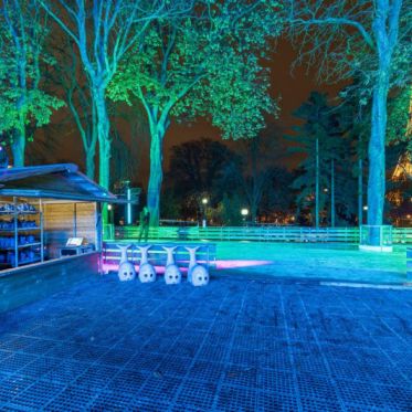 La patinoire des Jardins du Trocadéro