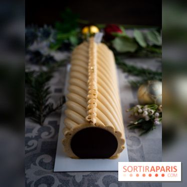 Bûche de Noël signature de Sébastien Serveau, Pâtisserie Fine Versailles