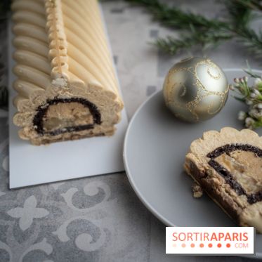 Bûche de Noël signature de Sébastien Serveau, Pâtisserie Fine Versailles