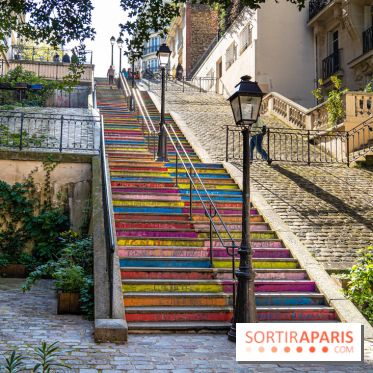 Montmartre Paris - escalier coloré