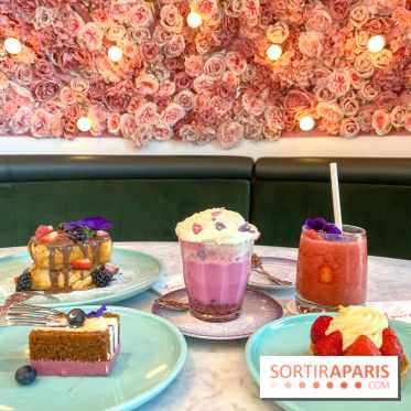 Elan café, le célèbre salon de thé rose aux Galeries Lafayette