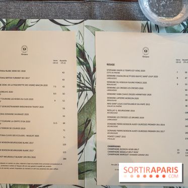 Octave restaurant dans le 16e par Juliette Ju - menu soir - carte