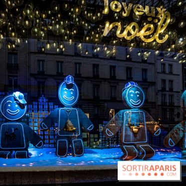Photos : les vitrines et décorations de Noël du Bon Marché 2021