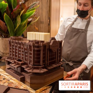 Photos : Bûche de Noël du Cheval Blanc par Maxime Fréderic 2021