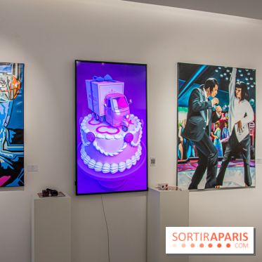 Pop Corn Time, nos photos de l'exposition de toiles et de NFT à la galerie Goldshteyn-Saatort