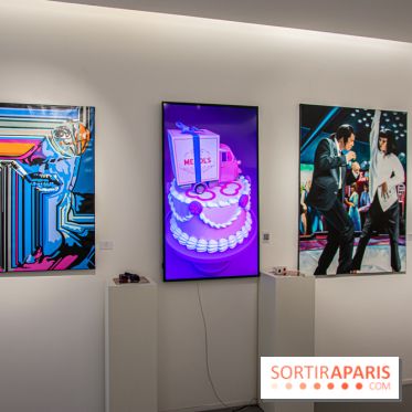 Pop Corn Time, nos photos de l'exposition de toiles et de NFT à la galerie Goldshteyn-Saatort