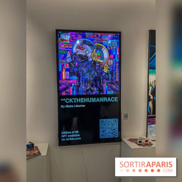 Pop Corn Time, nos photos de l'exposition de toiles et de NFT à la galerie Goldshteyn-Saatort