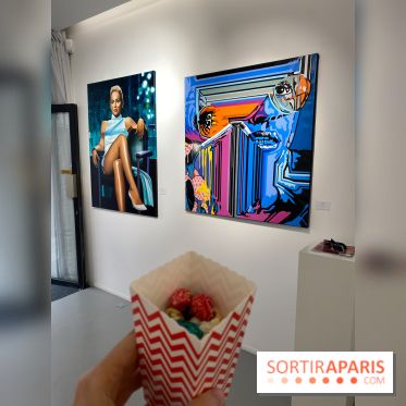 Pop Corn Time, nos photos de l'exposition de toiles et de NFT à la galerie Goldshteyn-Saatort