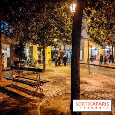 Visuels Paris - place de Thorigny nuit - banc