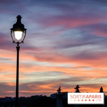 Visuels Paris - Lampadaire - Coucher de soleil