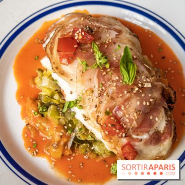 Bombarde restaurant méditerranéen et festif à Montmartre - cabillaud - pancetta - fondu de poireaux