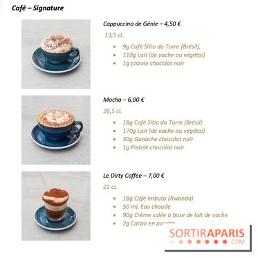 L'Éclair de Génie Café Paris - carte - menu