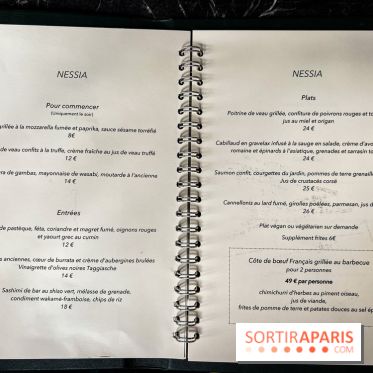 Nessia, le bistrot de chef - Paris 3e - menu - carte