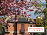 Parc de Bécon à Courbevoie - Pavillon des Indes - Cerisiers en fleurs -  A7C0006