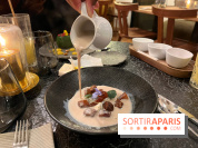 Ma Dame, le restaurant de l'hôtel Marignan Champs-Elysées - Bouillon châtaignes guanciale ricotta