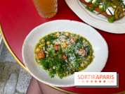 Chez Carrie - Pois chiche, fregola sarda, bouillon, pistou