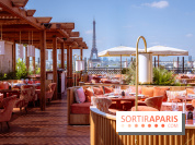 La terrasse en rooftop du Kinugawa à l'hôtel Sax Paris 7e