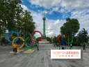 Jeux olympiques et paralympiques Paris 2024 - Visuel - Bastille - anneaux