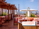 La terrasse en rooftop du Kinugawa à l'hôtel Sax Paris 7e