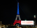 La Tour Eiffel en bleu blanc rouge ces 12 et 13 novembre 2025