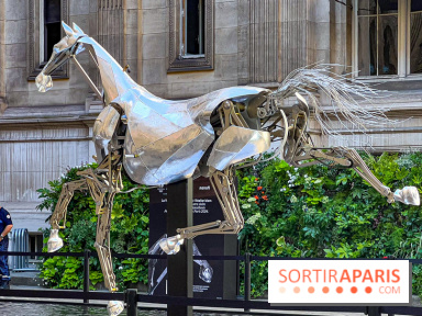 ZEUS, cheval métallique de la cérémonie d'ouverture des JO de Paris 2024 à l'Hôtel de Ville