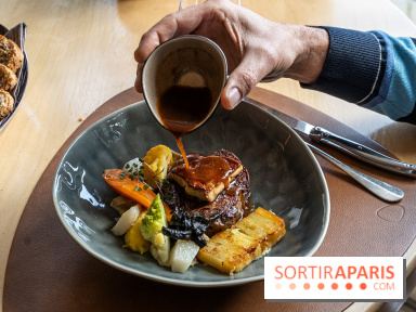 La Table du Château à Dampierre-en-Yvelines, le restaurant face au château - Cœur de filet de bœuf Charolais Label Rouge, foie gras chaud, sauce Madère