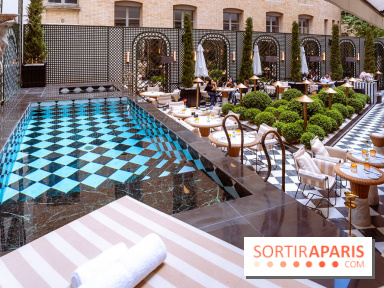 La terrasse jardin du Sax Hotel avec piscine - les photos