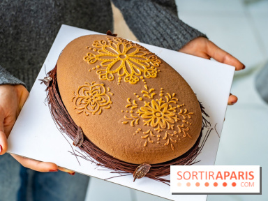 Le gâteau et chocolat de Pâques de Nina Métayer 2024, Pisanki et nénuphar au programme