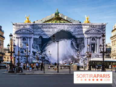 JR réinvente la façade du Palais Garnier - Opéra de Paris : installations et projections gratuites