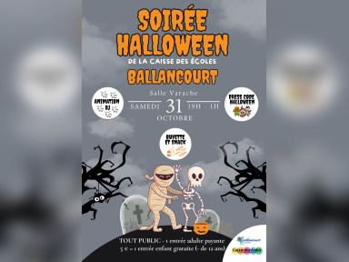 Halloween 2026 à Ballancourt : une soirée déguisée pour financer les sorties scolaires