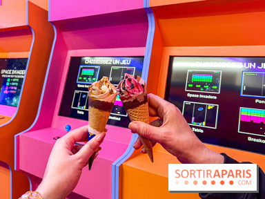 Insolite: un pop up hybride entre bar à glaces & bar à jeux d'arcade en plein cœur (glacé) de Paris