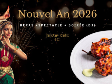 Réveillon du Nouvel An 2026: ambiance Bollywood au Jaipur Café 