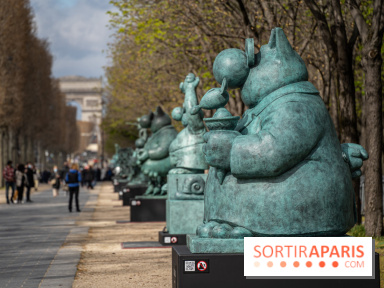 Exposition Geluck sur les Champs-Elysées 