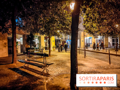 Visuels Paris - place de Thorigny nuit - banc