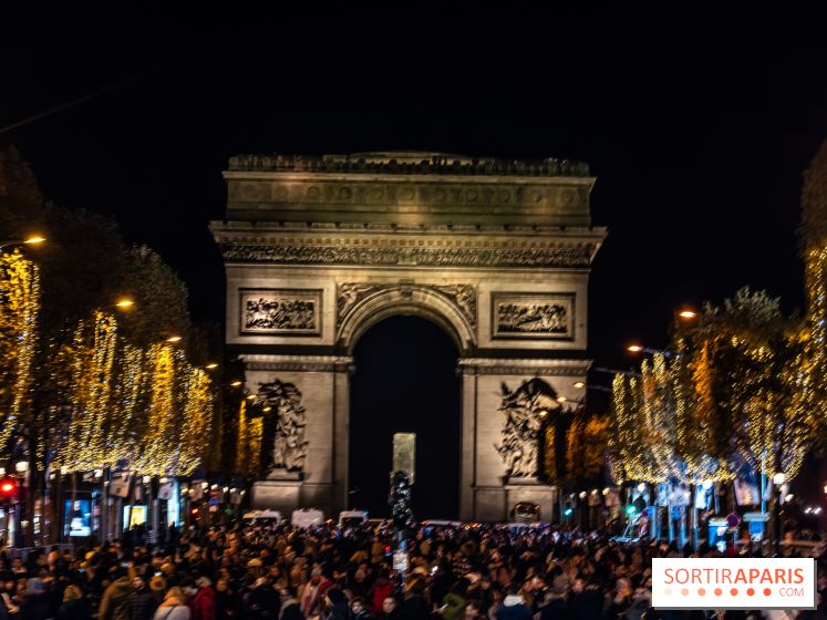 Illuminations nations des Champs-Élysées 2022, inauguration avec Tahar Rahim