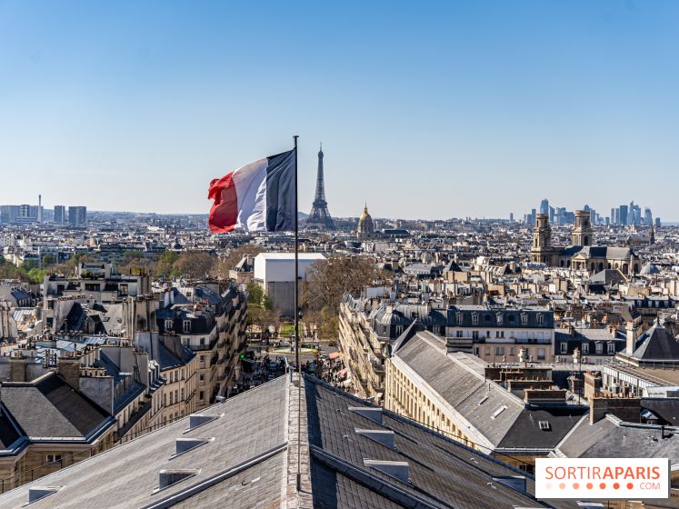 Le panorama du Panthéon - l'une des plus belles vues de Paris à 360° - vue paris - Tour Eiffel - drapeau